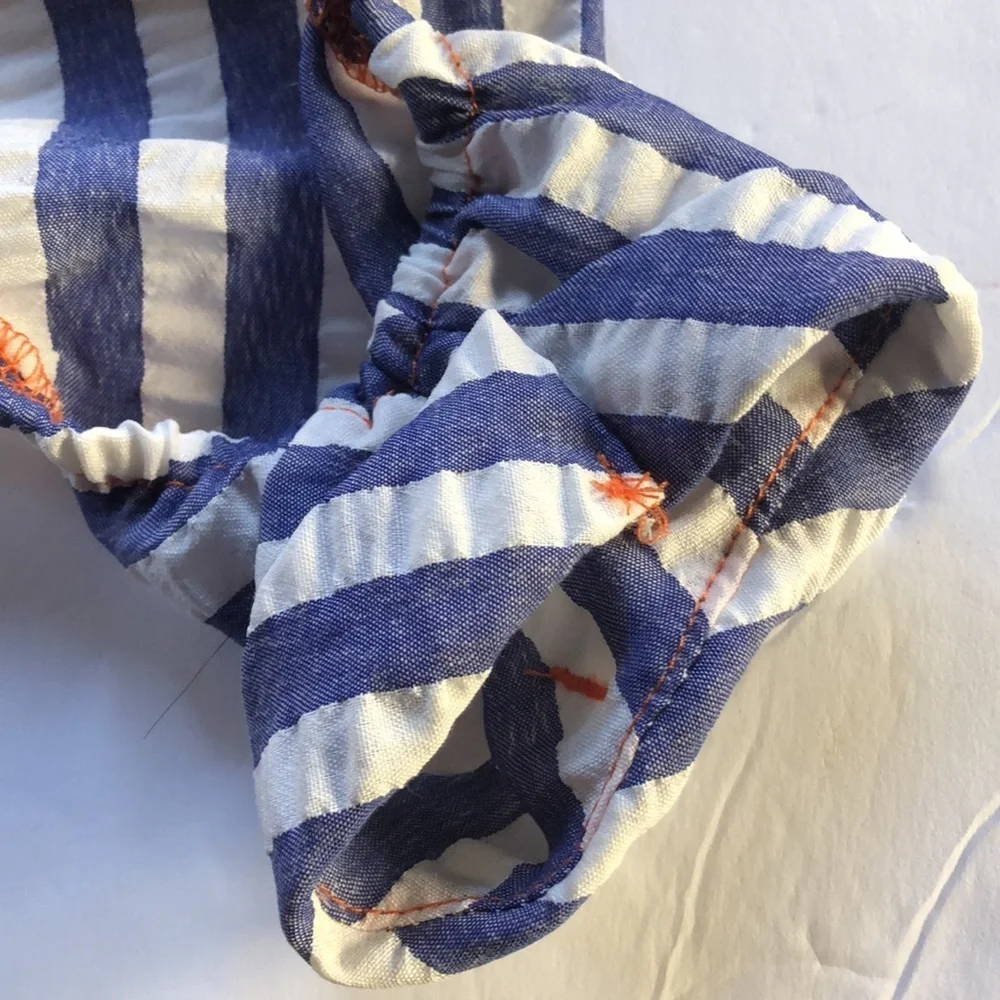 NWT Youly striped dog romper M